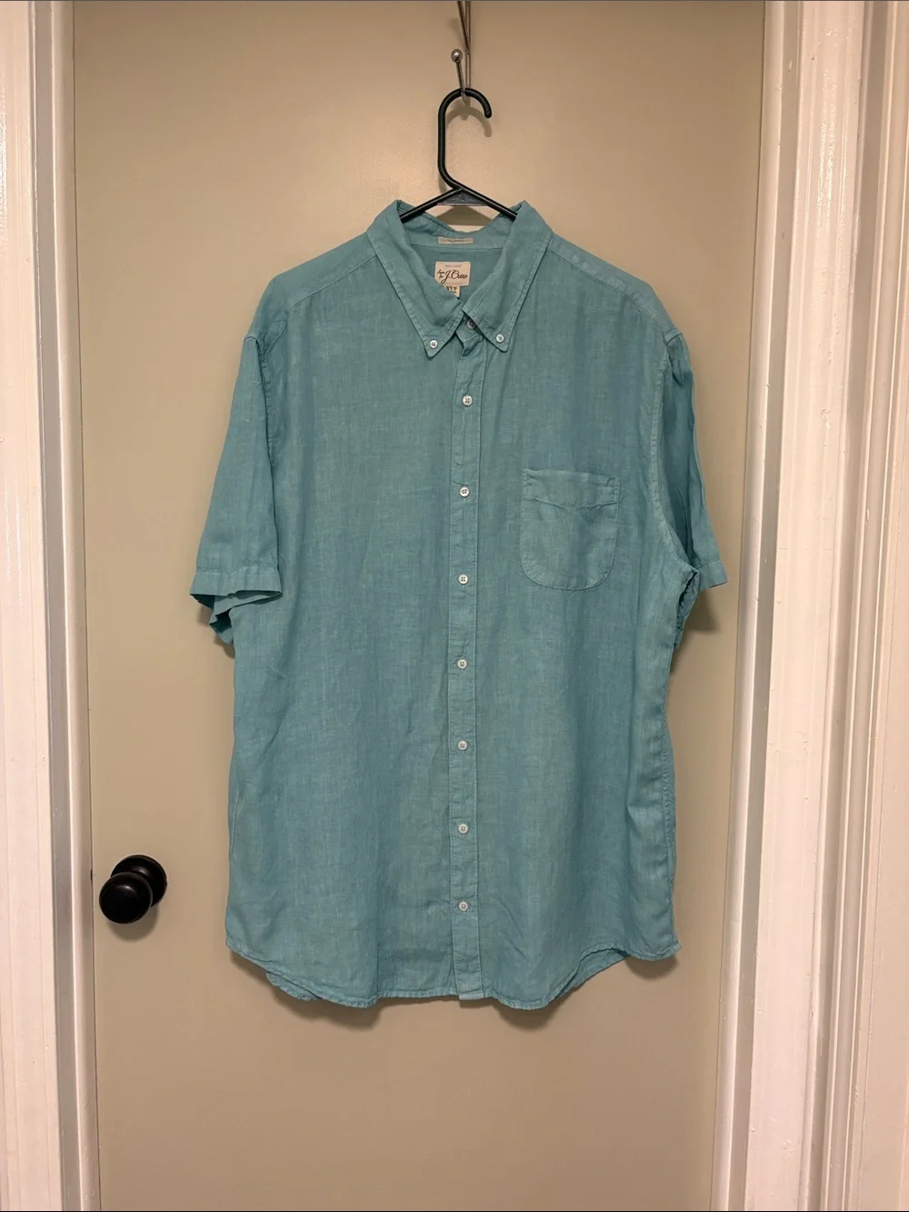J Crew Irish linen button down shirt. Size XLT